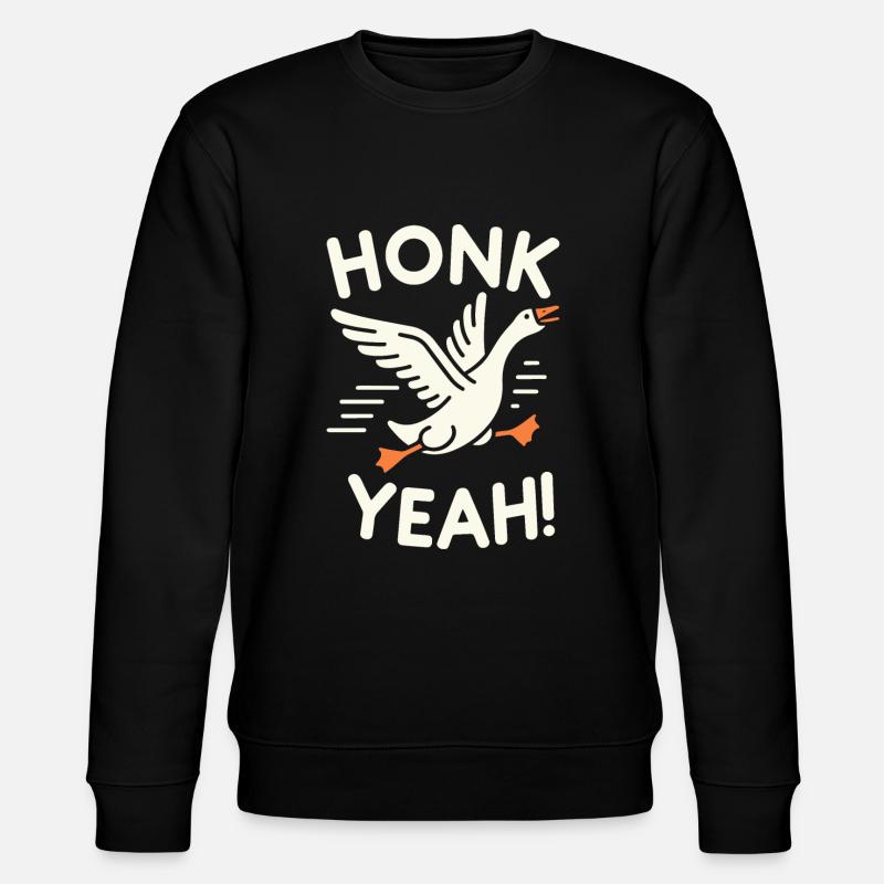Honk yes! Goose Meme - Stanley/Stella CHANGER Unisex Organic Sweatshirt - black