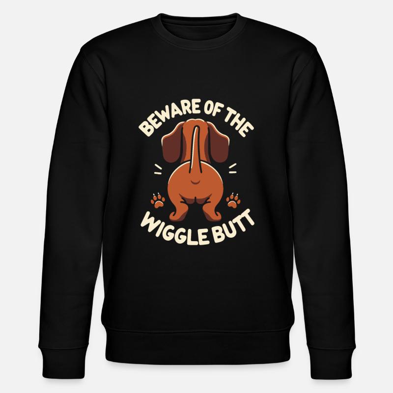 Teckel Wigglebutt - Sweat bio CHANGER Stanley/Stella Unisexe - noir