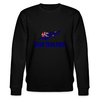 Neuseeland - Stanley/Stella Unisex Bio-Sweatshirt CHANGER  - Schwarz - Vorne - Nik (191cm) & Marisol (170cm)