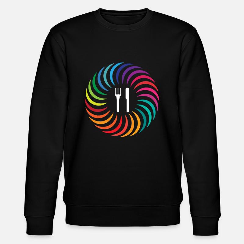 Couteau boomerang arc-en-ciel - Sweat bio CHANGER Stanley/Stella Unisexe - noir