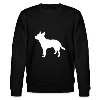 Australian Cattle Dog - Stanley/Stella Unisex Bio-Sweatshirt CHANGER  - Schwarz - Vorne - Nik (191cm) & Marisol (170cm)