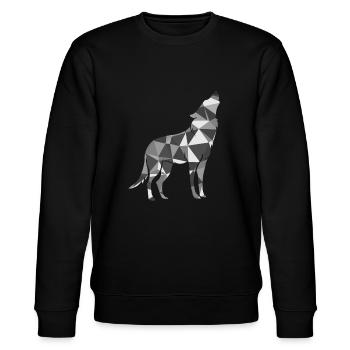 Loup polygone - Sweat bio CHANGER Stanley/Stella Unisexe - noir - Devant - Nik (191cm) & Marisol (170cm)
