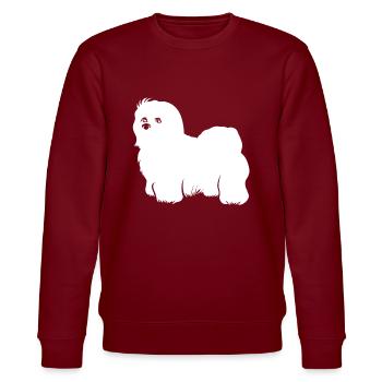 Coton de Tulear - Sweat bio CHANGER Stanley/Stella Unisexe - bordeaux - Devant - Nik (191cm) & Marisol (170cm)