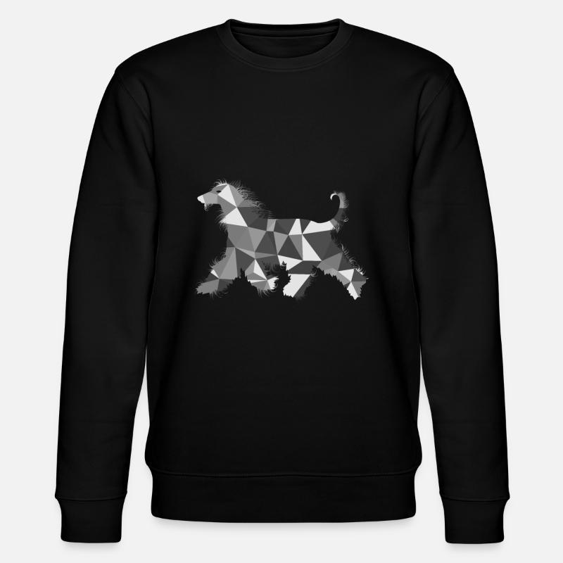 Lévrier afghan polygone - Sweat bio CHANGER Stanley/Stella Unisexe - noir