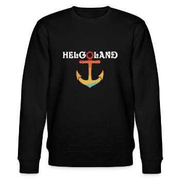 Helgoland mit Anker - Stanley/Stella Unisex Bio-Sweatshirt CHANGER  - Schwarz - Vorne - Nik (191cm) & Marisol (170cm)