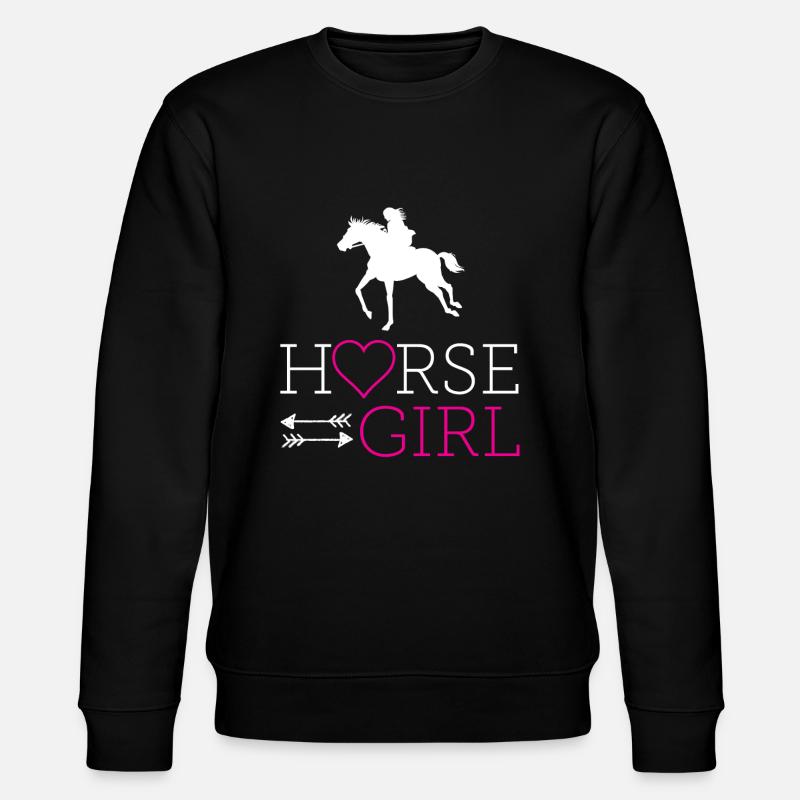 Fille de cheval j'aime mon cheval - Sweat bio CHANGER Stanley/Stella Unisexe - noir