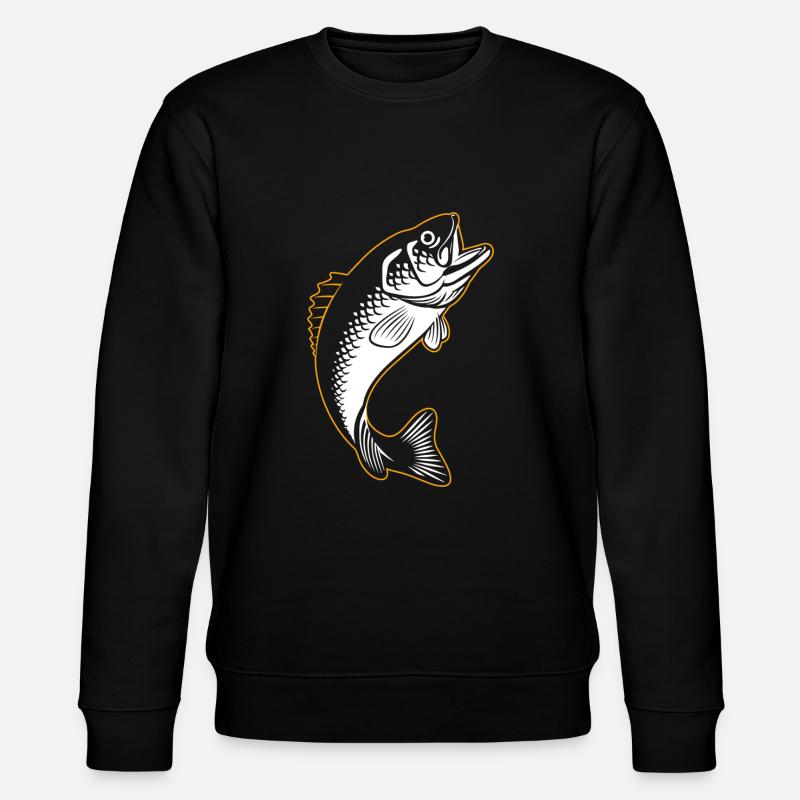 Carpe silhouette poisson - Sweat bio CHANGER Stanley/Stella Unisexe - noir