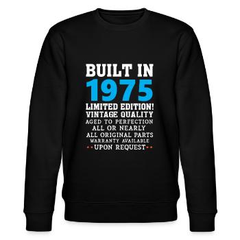 Erbaut im Jahre 1975 - Built in 1975 - Stanley/Stella Unisex Bio-Sweatshirt CHANGER  - Schwarz - Vorne - Nik (191cm) & Marisol (170cm)