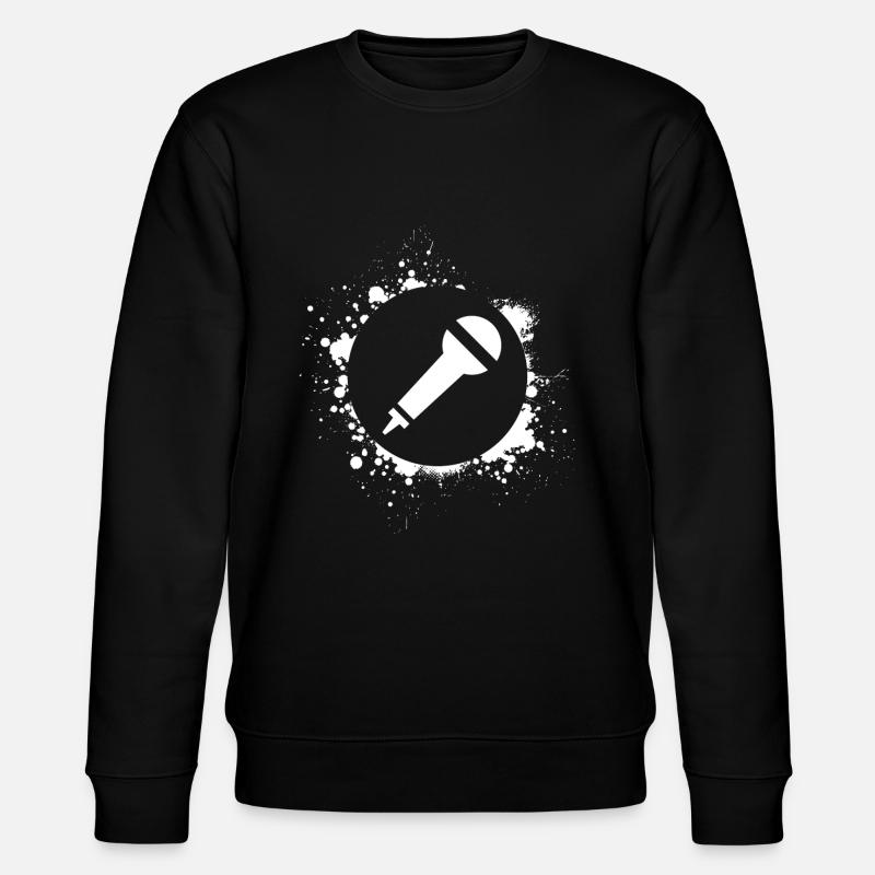 Micro Microphone Singing - Stanley/Stella CHANGER Unisex Organic Sweatshirt - black