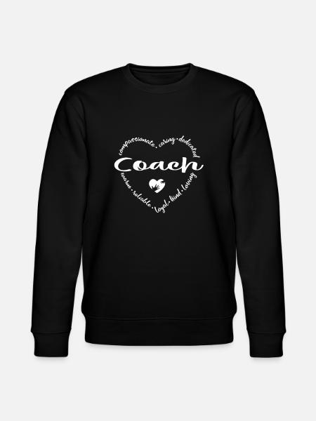 Coach Heart - Stanley/Stella CHANGER Unisex Organic Sweatshirt - black