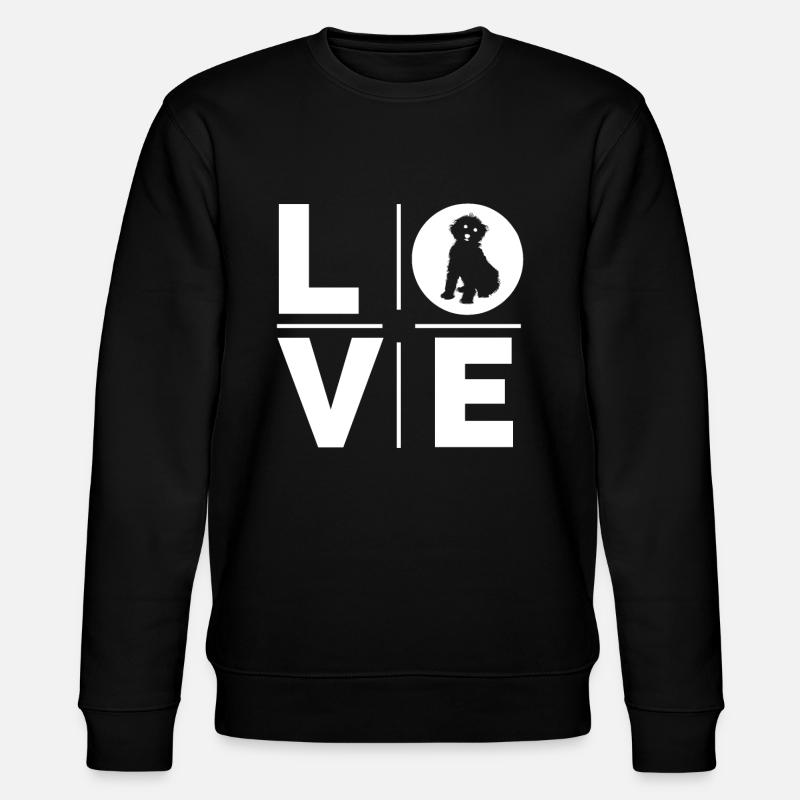 Bernedoodle Love - Stanley/Stella CHANGER Unisex Organic Sweatshirt - black
