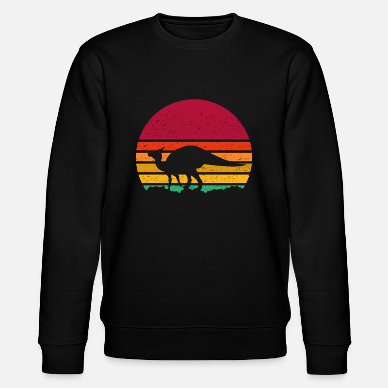 Saurolophus Retro Style - Stanley/Stella Unisex Bio-Sweatshirt CHANGER - Schwarz