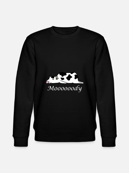 Kuh stimmung müde süß pms - Stanley/Stella Unisex Bio-Sweatshirt CHANGER - Schwarz