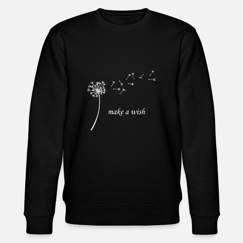 Pissenlit souhait - Sweat bio CHANGER Stanley/Stella Unisexe - noir