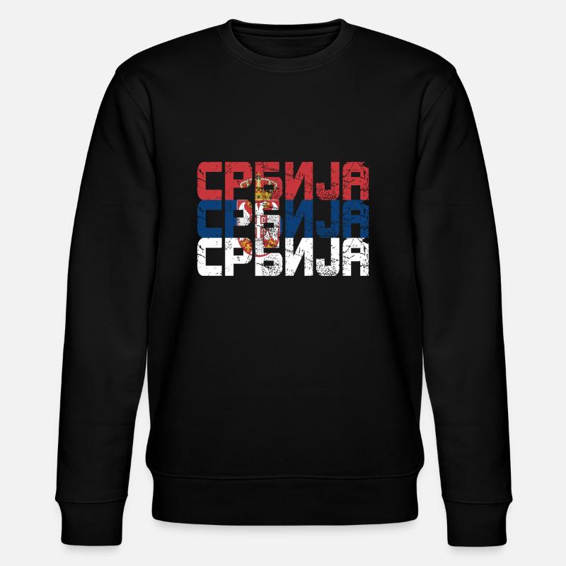 Serbien - Srbija - Stanley/Stella Unisex Bio-Sweatshirt CHANGER  - Schwarz