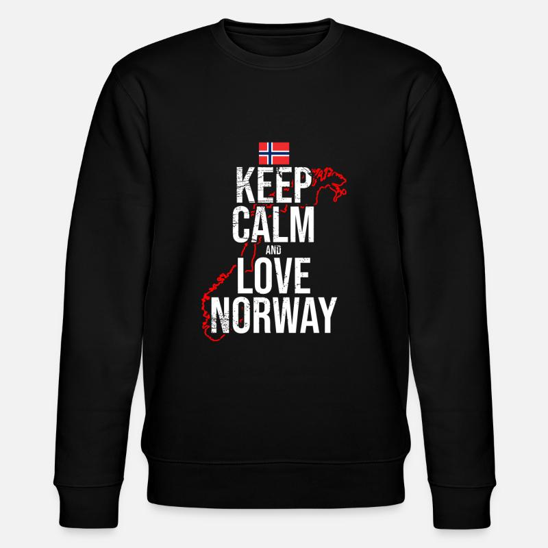 Ich liebe Norwegen - Stanley/Stella Unisex Bio-Sweatshirt CHANGER  - Schwarz