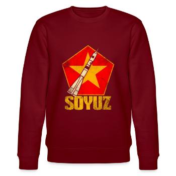 Soyouz Rocket Union soviétique - Sweat bio CHANGER Stanley/Stella Unisexe - bordeaux - Devant - Nik (191cm) & Marisol (170cm)
