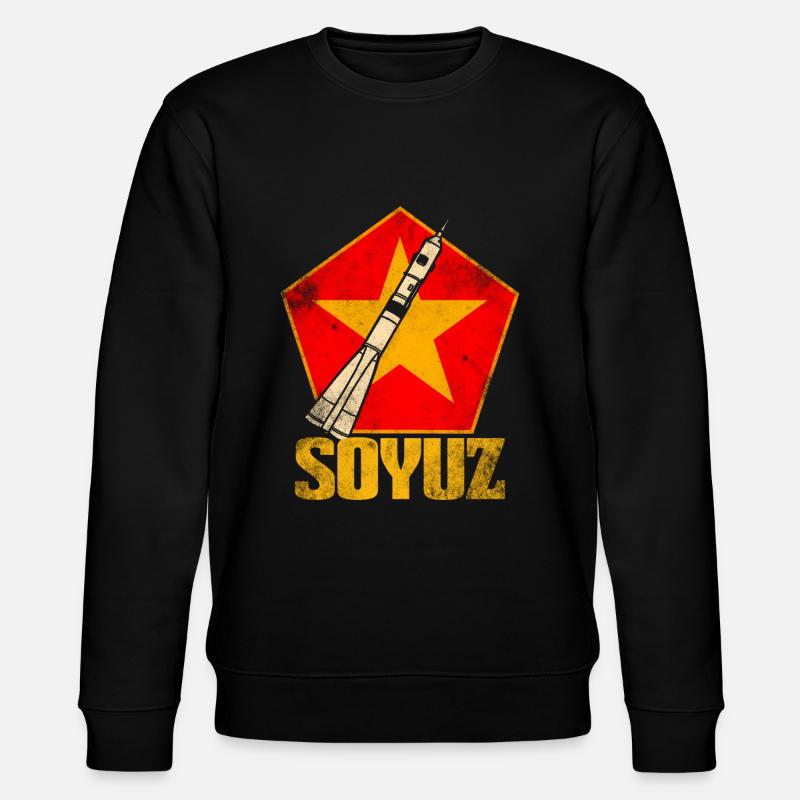 Soyuz Rocket Soviet Union - Stanley/Stella CHANGER Unisex Organic Sweatshirt - black