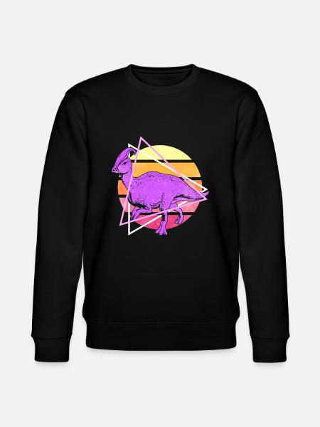 Vaporwave Synthwave Parasaurolophus Dinosaurier - Stanley/Stella Unisex Bio-Sweatshirt CHANGER - Schwarz