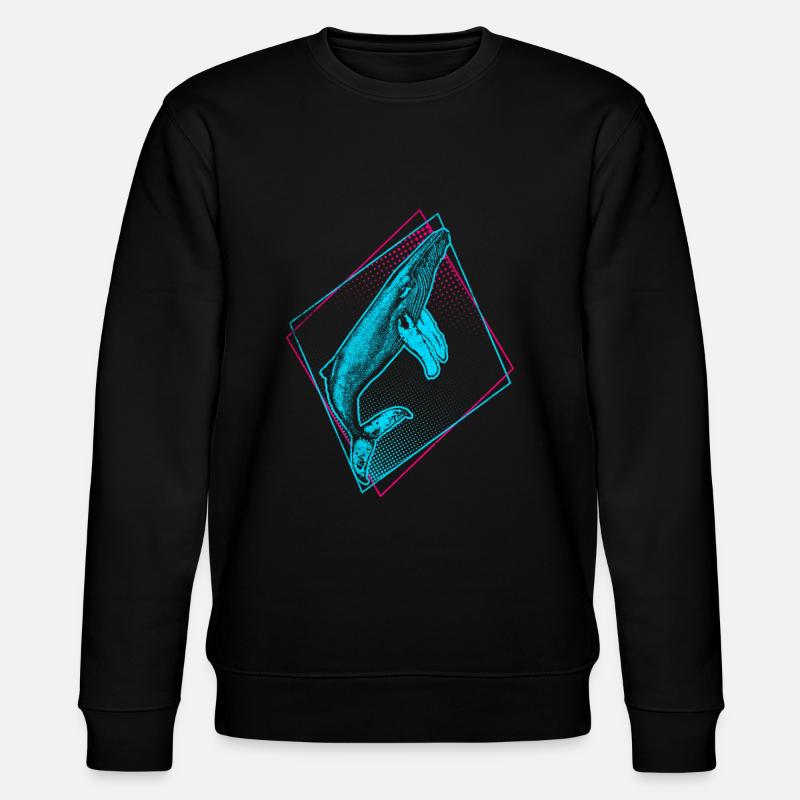 Humpback whale - Stanley/Stella CHANGER Unisex Organic Sweatshirt - black