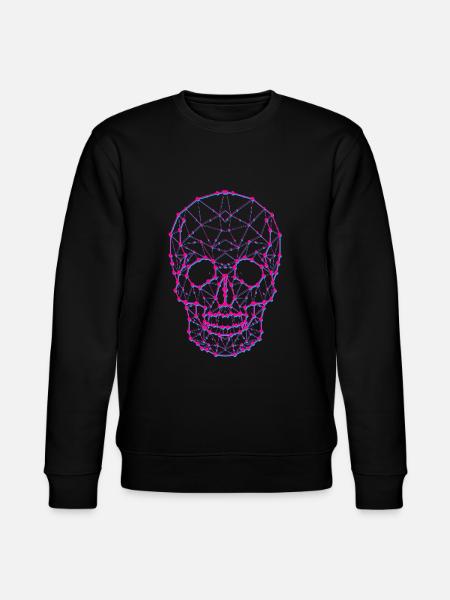 Polygon Schädel - Stanley/Stella Unisex Bio-Sweatshirt CHANGER - Schwarz