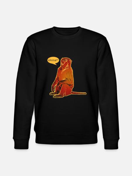 Funny baboon - Stanley/Stella CHANGER Unisex Organic Sweatshirt - black