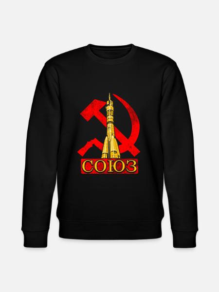 Soyuz rocket Soviet Union - Stanley/Stella CHANGER Unisex Organic Sweatshirt - black
