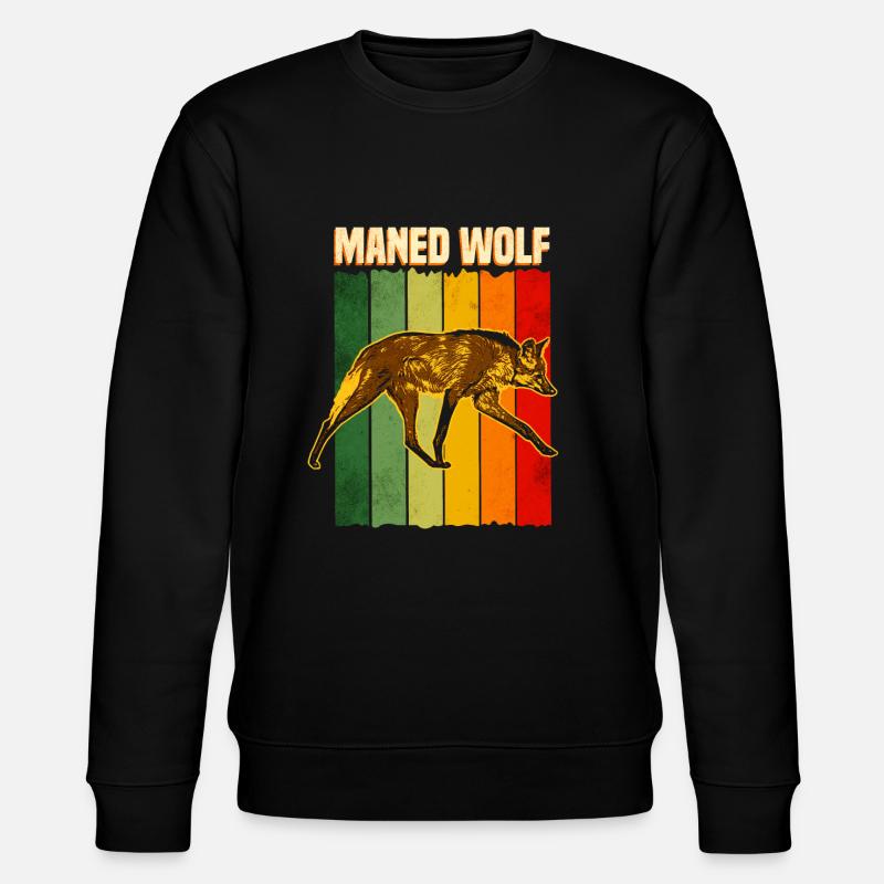 Mähnenwolf - Stanley/Stella Unisex Bio-Sweatshirt CHANGER  - Schwarz