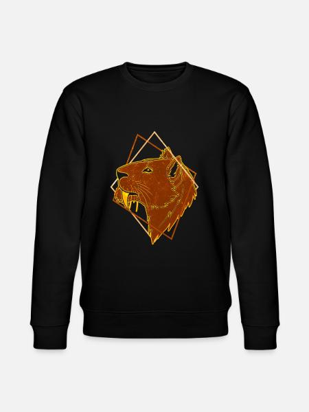 Saber-toothed tiger - Stanley/Stella CHANGER Unisex Organic Sweatshirt - black