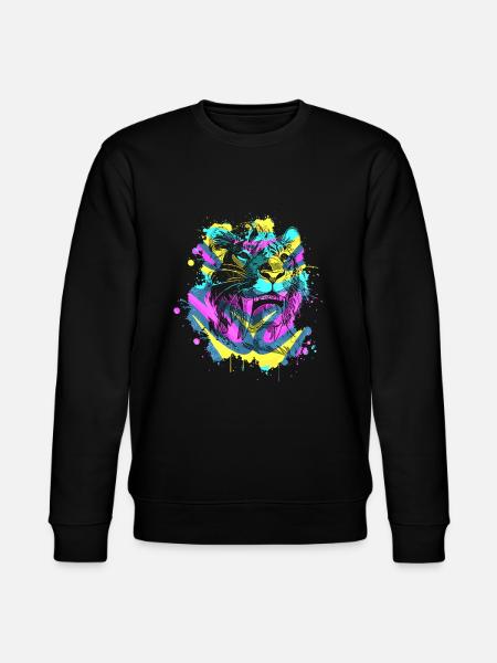 Saber-toothed tiger - Stanley/Stella CHANGER Unisex Organic Sweatshirt - black