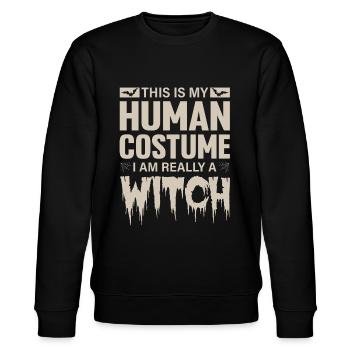 Halloween | Costume| I'm really a witch - Stanley/Stella CHANGER Unisex Organic Sweatshirt - black - Front - Nik (191cm) & Marisol (170cm)