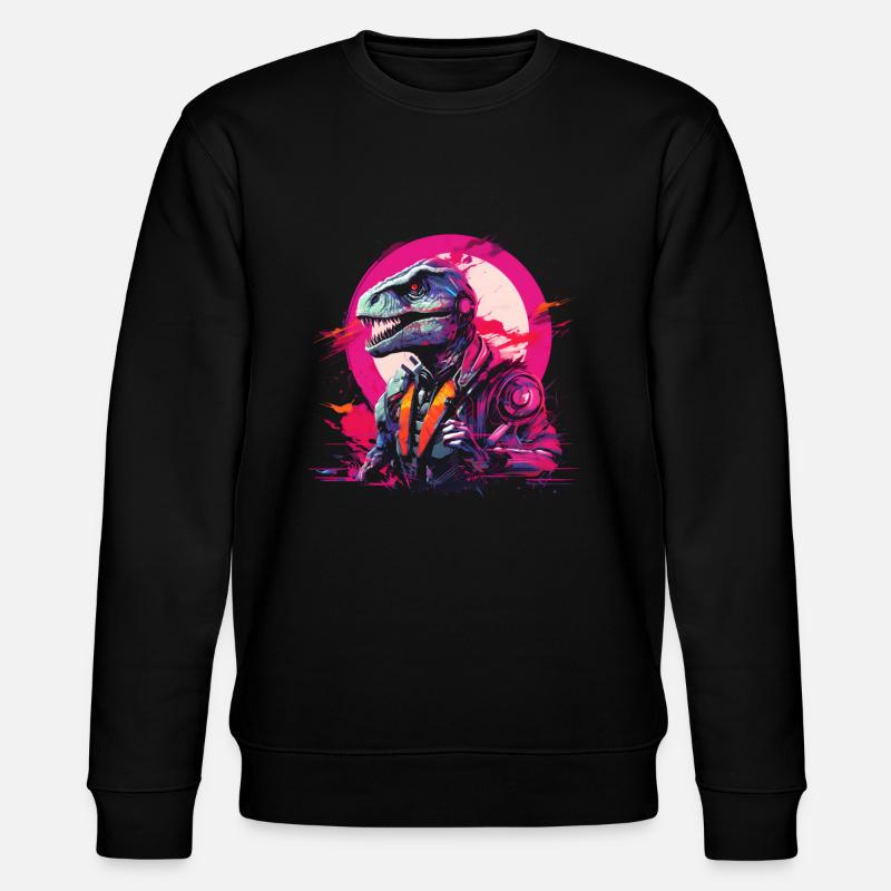 Futuristic T-Rex - Stanley/Stella CHANGER Unisex Organic Sweatshirt - black
