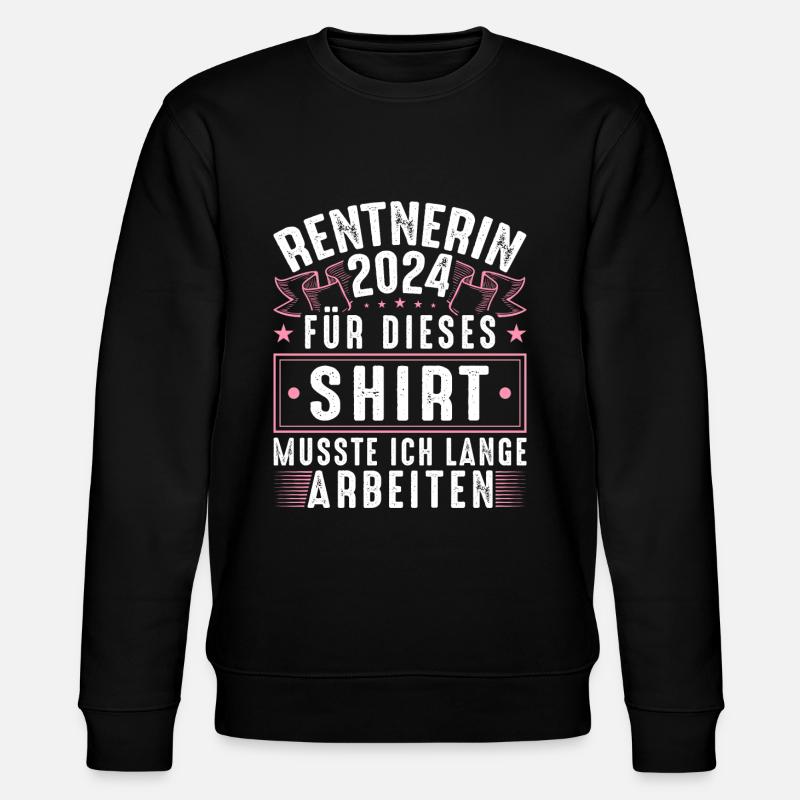 Rentnerin 2024 - Stanley/Stella Unisex Bio-Sweatshirt CHANGER  - Schwarz