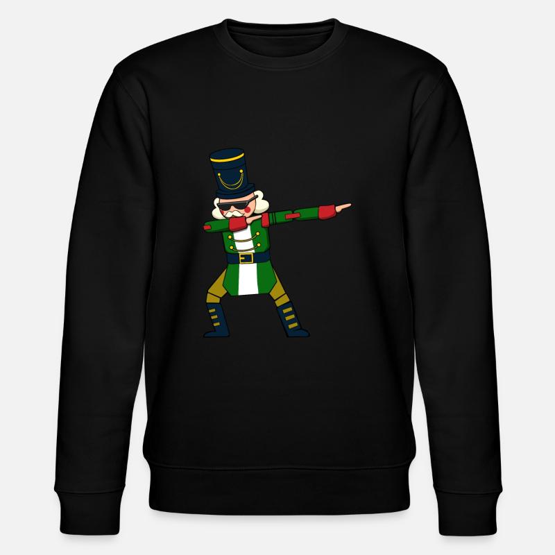 Dabbing Nussknacker Figur Weihnachtspullover - Stanley/Stella Unisex Bio-Sweatshirt CHANGER  - Schwarz