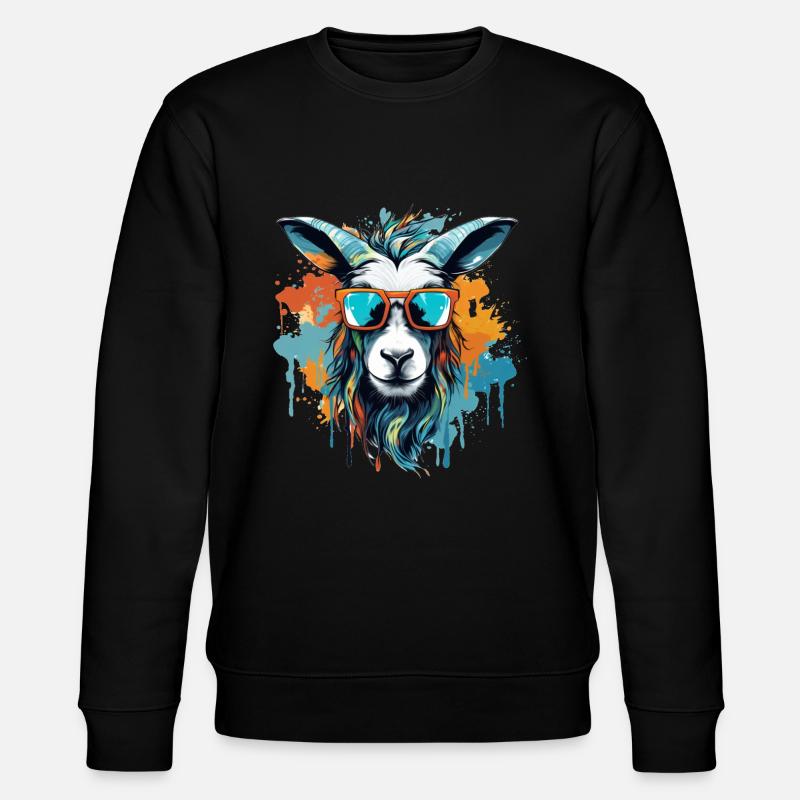 Party Bock in bunten Farben - Stanley/Stella Unisex Bio-Sweatshirt CHANGER  - Schwarz