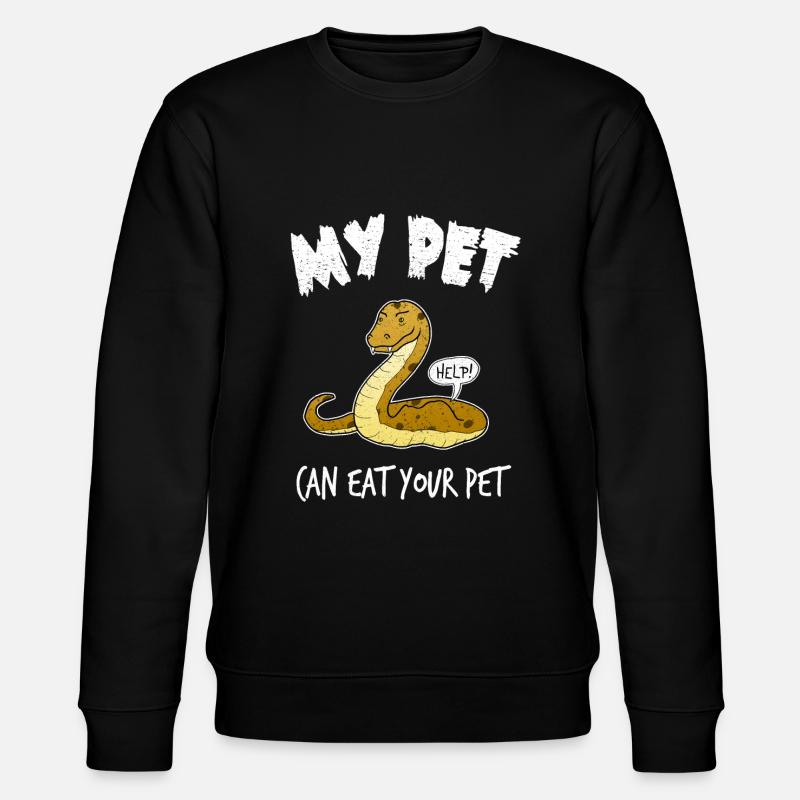 Schlange Python Haustier Lustig Geschenk - Stanley/Stella Unisex Bio-Sweatshirt CHANGER  - Schwarz