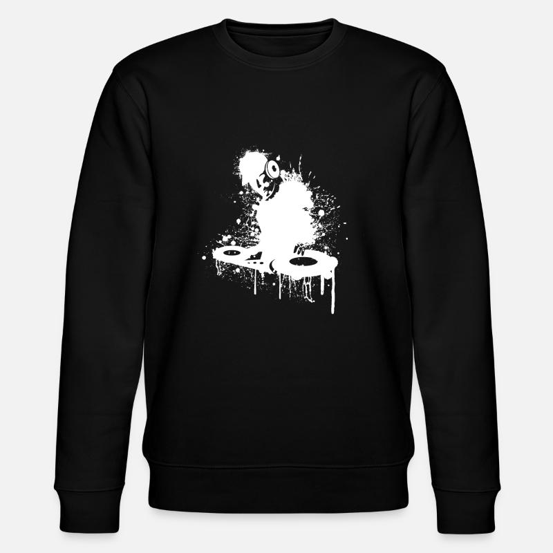 Turntable Splash - Stanley/Stella CHANGER Unisex Organic Sweatshirt - black