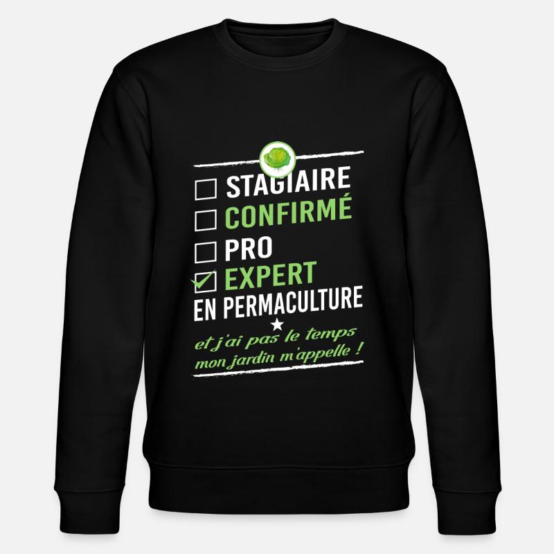 Permaculture - Sweat bio CHANGER Stanley/Stella Unisexe - noir