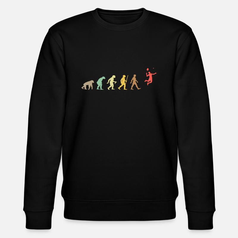Badminton Retro Federball Evolution - Stanley/Stella Unisex Bio-Sweatshirt CHANGER - Schwarz