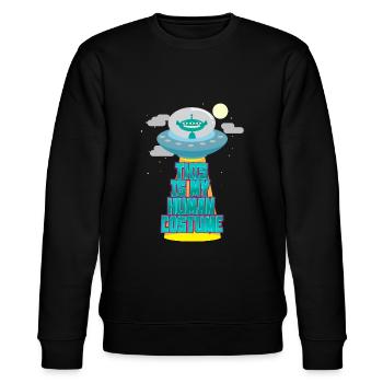 UFO - Stanley/Stella Unisex Bio-Sweatshirt CHANGER  - Schwarz - Vorne - Nik (191cm) & Marisol (170cm)