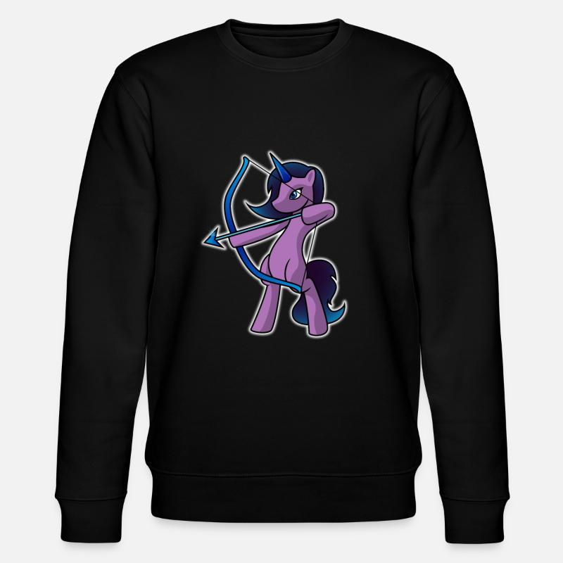 Bogenschütze Einhorn - Stanley/Stella Unisex Bio-Sweatshirt CHANGER  - Schwarz