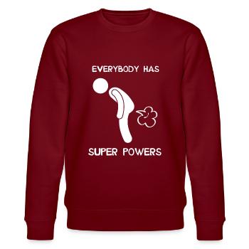 Farts - Stanley/Stella CHANGER Unisex Organic Sweatshirt - burgundy - Front - Nik (191cm) & Marisol (170cm)