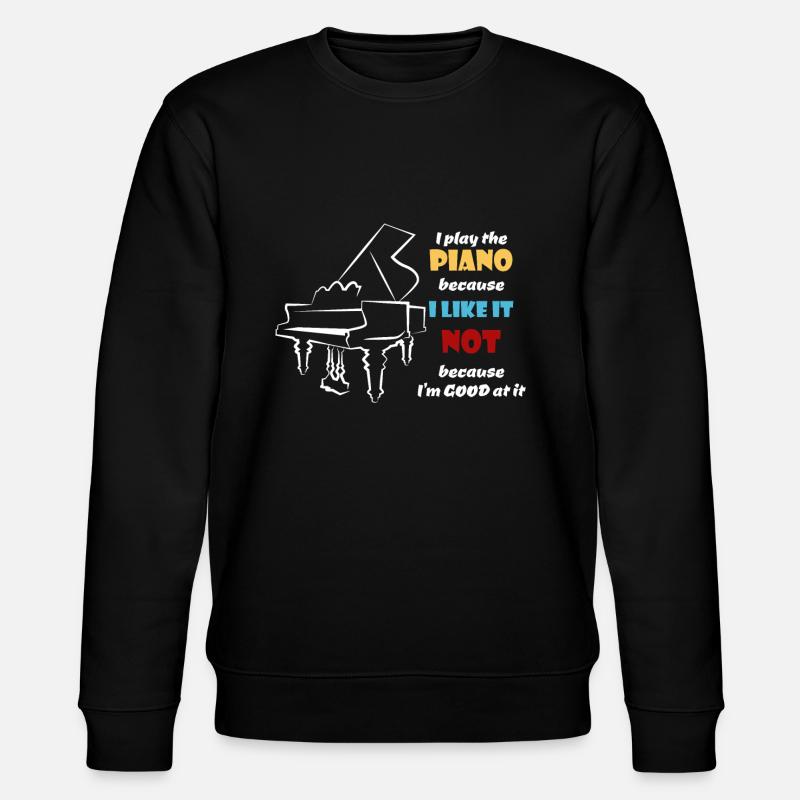 Piano - Stanley/Stella Unisex Bio-Sweatshirt CHANGER  - Schwarz