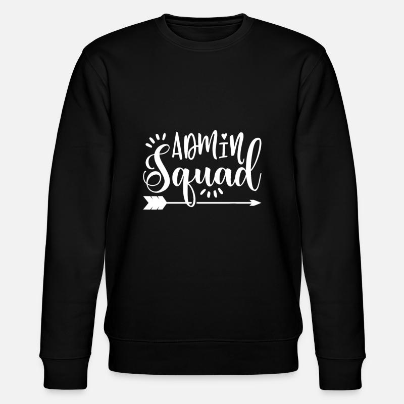 Schul-Admin-Geschenk-Admin-Squad - Stanley/Stella Unisex Bio-Sweatshirt CHANGER  - Schwarz