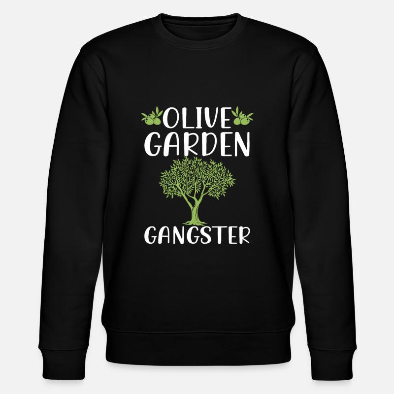Olivengarten, Gartenarbeit, Olivengrafik - Stanley/Stella Unisex Bio-Sweatshirt CHANGER  - Schwarz