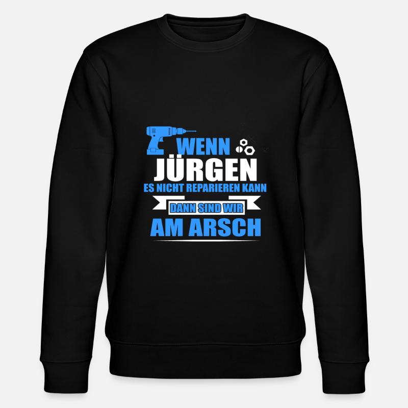 JÜRGEN -Geschenk - Stanley/Stella Unisex Bio-Sweatshirt CHANGER  - Schwarz