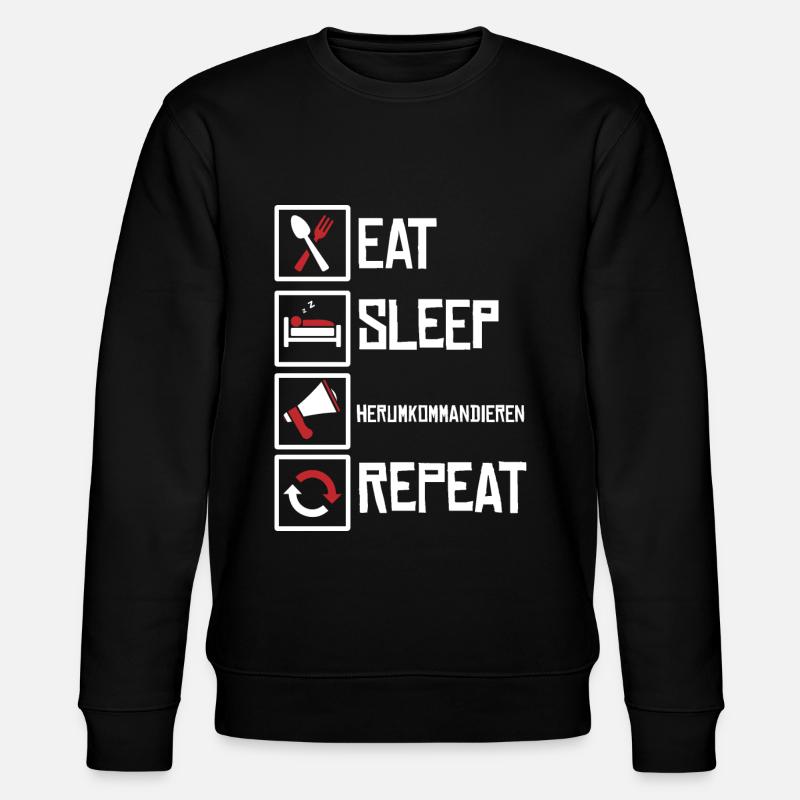 Chef herumkommandieren Geschäftsführer - Stanley/Stella Unisex Bio-Sweatshirt CHANGER  - Schwarz