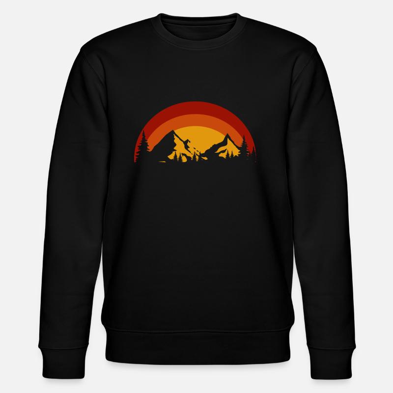 Berge - Stanley/Stella Unisex Bio-Sweatshirt CHANGER  - Schwarz