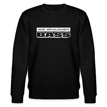 Wir Brauchen Bass - Stanley/Stella Unisex Bio-Sweatshirt CHANGER  - Schwarz - Vorne - Nik (191cm) & Marisol (170cm)