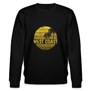 West Coast Palme Urlaub Strand - Stanley/Stella Unisex Bio-Sweatshirt CHANGER  - Schwarz - Vorne - Nik (191cm) & Marisol (170cm)